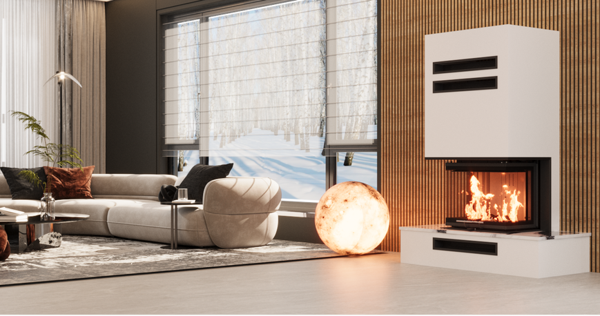 Камінна топка BOKAR PSG 60 (8,3 kW ) white ceramatex PSG 60-white фото