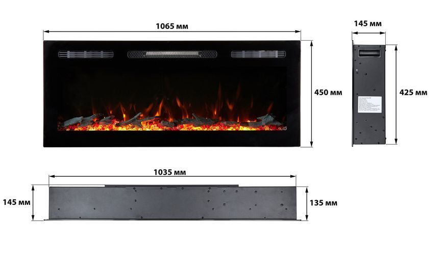 Електричний камін Bonfire Galaxy 42BF(106*45см) зі звуком (2в1 на стіну або у нішу) 42BF фото