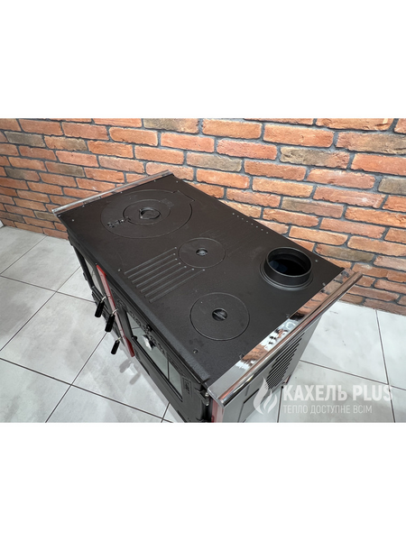 Піч Sabah S105 з варильною поверхнею та духовкою на дровах S105 BLACK фото